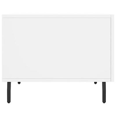 Salontafels 2 st 50x50x40 cm bewerkt hout wit