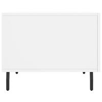 Salontafel 50x50x40 cm bewerkt hout wit - thumbnail