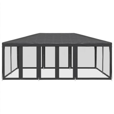 VidaXL Partytent met 10 mesh zijwanden 6x4 m hdpe antracietkleurig VidaXL Partytent met 10 mesh zijwanden 6x4 m hdpe antracietkleurig