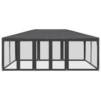 VidaXL Partytent met 10 mesh zijwanden 6x4 m hdpe antracietkleurig - thumbnail