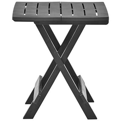 Tuintafel inklapbaar 45x43x50 cm kunststof antraciet Tuintafel inklapbaar 45x43x50 cm kunststof antraciet