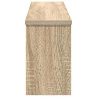 Wandgemonteerde kapstok met plank Sonoma eiken 75 x 16 x 26 cm - thumbnail