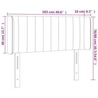 Hoofdbord LED 103x16x78/88 cm stof taupe - thumbnail