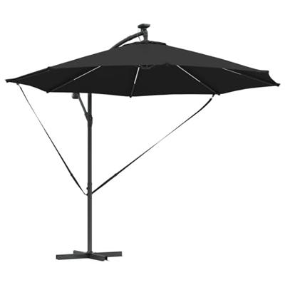 VidaXL Parasol zwart 294 x 294 x 248 cm polyester en aluminium VidaXL Parasol zwart 294 x 294 x 248 cm polyester en aluminium