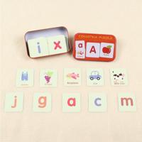 Graph match spel vroege educatieve Montessori speelgoed puzzel kaart cartoon voertuig dierlijke fruit paar matching game - thumbnail