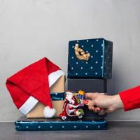 Nordic Light Kerstbal Kerstman op Scooter 11 cm - thumbnail