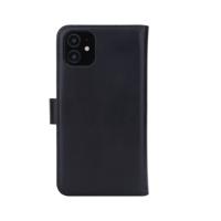 RadiCover - Radiationprotected Mobilewallet Leather iPhone 11 2in1 Magnetskal (3-led RFI ) - Black - thumbnail