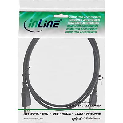 InLine 31710 1m USB A Micro-USB B Mannelijk Mannelijk Zwart USB-kabel