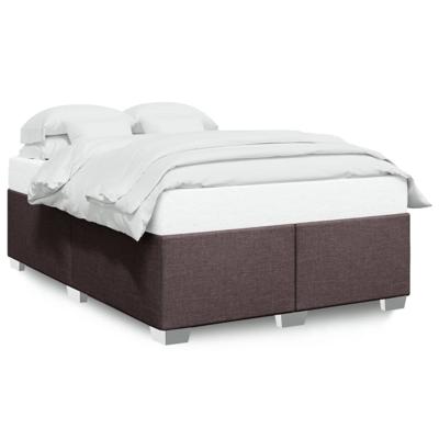 Bedframe zonder matras stof donkerbruin 140x200 cm
