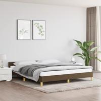 Bedframe zonder matras stof donkerbruin 180x200 cm - thumbnail