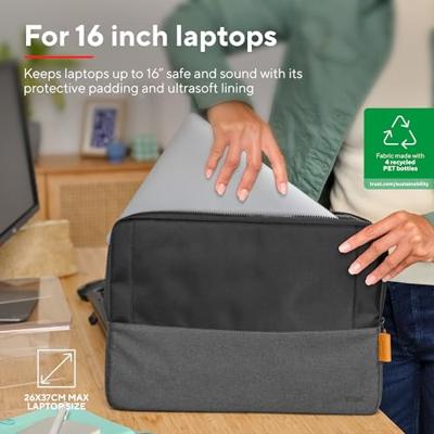 Laptophoes Trust Lisboa Zwart 16" - thumbnail