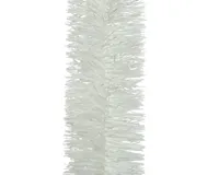 Lametta guirlande glans winterwit - thumbnail