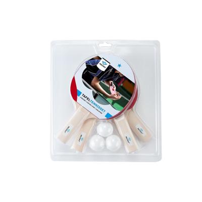 Engelhart Tafeltennisset 4x 1-ster bat + 3 ballen Engelhart Tafeltennisset 4x 1-ster bat + 3 ballen