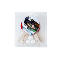Engelhart Tafeltennisset 4x 1-ster bat + 3 ballen - thumbnail