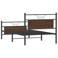 Bedframe zonder matras 107x203 cm spaanplaat bruin eikenkleurig - thumbnail