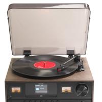 Denver MRD-52 muzieksysteem met DAB+/FM/AM radio, platenspeler en cd-speler, houtlook - thumbnail