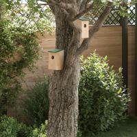 VidaXL Vogelhuisjes 10 st 12x12x22 cm massief vurenhout - thumbnail