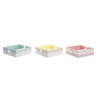 Servethouder DKD Home Decor Vichy Sweet Metaal Aluminium Hout MDF 22 x 18 x 6 cm (3 Stuks) - thumbnail