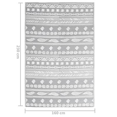 VidaXL Buitenkleed arakil 160x230 cm polypropeen grijs
