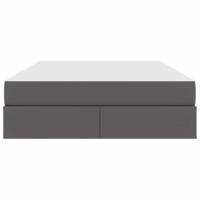 Opbergbed met matras met matras Grijs 140 x 190 cm Nep Leer - thumbnail