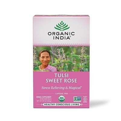 Organic India Tulsi Sweet Rose Bio Thee Zakjes