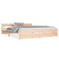 Bedframe zonder matras massief hout 160x200 cm - thumbnail