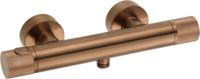 Ben Engraved Cross douche thermostaatkraan met gravering 15cm geborsteld koper pvd-coating - thumbnail