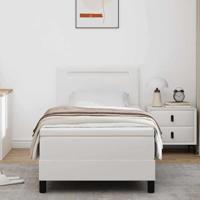 Bedframe met matras met matras Wit 90 x 190 cm Kunstleer - thumbnail