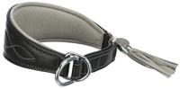TRIXIE HALSBAND HOND ACTIVE COMFORT VOOR WINDHONDEN LEER ZWART / GRIJS 24-31X5 CM - thumbnail