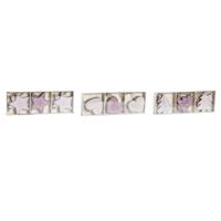 Ophangdecoratie DKD Home Decor Roze Licht Roze Hout 6,5 x 1 x 6,5 cm (9 Onderdelen) (3 Stuks) - thumbnail