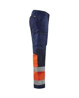 Blåkläder Werkbroek met stretch High-Vis 15511811 | Marineblauw/Oranje | Maat 60 - 7330509663004 - thumbnail