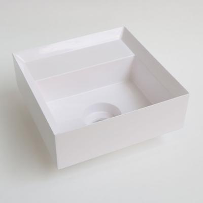 INK Vice Fontein - 27x27x9cm - 0 kraangaten - polystone wit glans 3404210