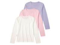 pepperts! 3 meisjes shirts (lila/roze/wit, 134/140) - thumbnail