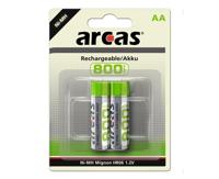 Battery Sales Europe Oplaadbare batterijen arcas rechargeable nimh aa/hr6 800mah, 2st. - thumbnail