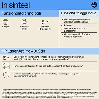 HP LaserJet Pro 4002dn Printer Laser, kleur Zwart/wit A4 40 pag./min. 4800 x 600 dpi Duplex, LAN, USB