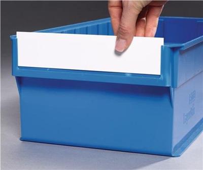 Promat/Tecwerk Etiket | wit voor magazijnbakken | B. 235 mm | 100st./zak - 9000448995