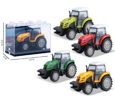Die Cast Tractor 10x4x6cm ass. kleuren stapelbaar