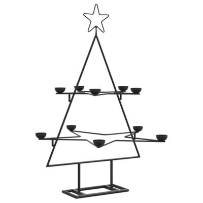 VidaXL Kerstdecoratie kerstboom 75 cm metaal zwart