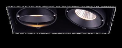 Artdelight Inbouwspot Trofa 2 lichts GU10 Trimless zwart