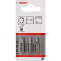 Bosch Accessories 2607001607 T-bit T 15 Extra hard C 6.3 3 stuk(s) - thumbnail