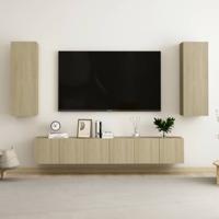 5-delige Tv-meubelset bewerkt hout sonoma eikenkleurig - thumbnail