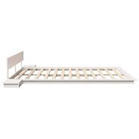 Bedframe met Nachttafels Wit 180x200cm Massief Hout - thumbnail
