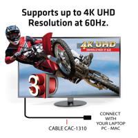 club3D HDMI Aansluitkabel HDMI-A-stekker, HDMI-A-stekker 3.00 m Zwart CAC-1310 Gesleeved HDMI-kabel - thumbnail