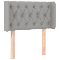 Hoofdbord LED 83x16x78/88 cm stof lichtgrijs - thumbnail