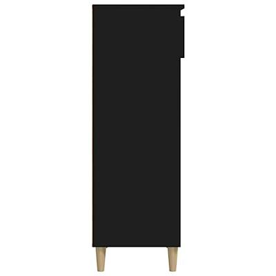 Schoenenkast 40x36x105 cm bewerkt hout zwart