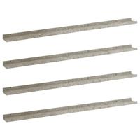VidaXL Wandschappen 4 st 115x9x3 cm betongrijs - thumbnail