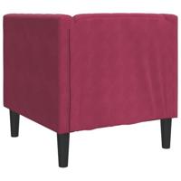 Fauteuil Chesterfield-stijl fluweel wijnrood - thumbnail