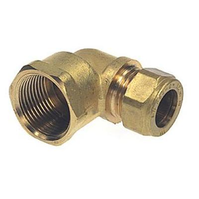 Bonfix knelkoppeling - knie - binnendraad - 3/4 x 15mm - Messing