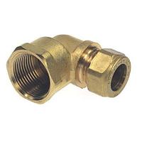 Bonfix knelkoppeling - knie - binnendraad - 3/4 x 15mm - Messing - thumbnail