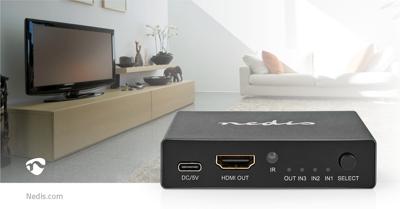 HDMI©-Switch | 3 poort(en) | 3x HDMI© Input | HDMI© Output | 8K@60Hz | 45 Gbps | Afstandbestuu HDMI©-Switch | 3 poort(en) | 3x HDMI© Input | HDMI© Output | 8K@60Hz | 45 Gbps | Afstandbestuu